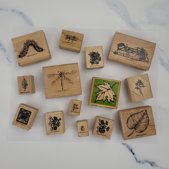 (14) 1990's Outdoor Garden Theme Rubber Stamps